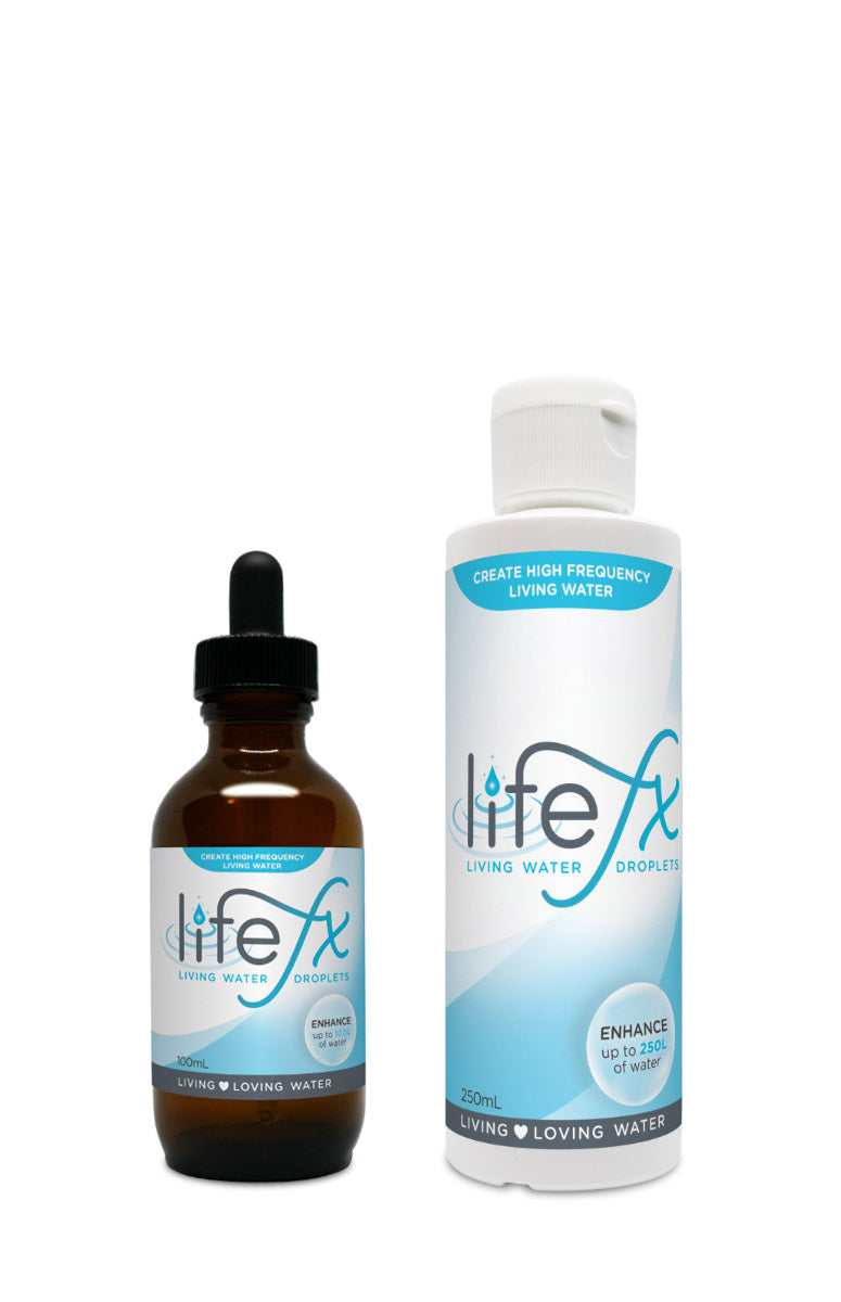LifeFX Living Water Droplets - SOLO PACK - 250mL Solo Starter Size & 100mL Handy Traveller