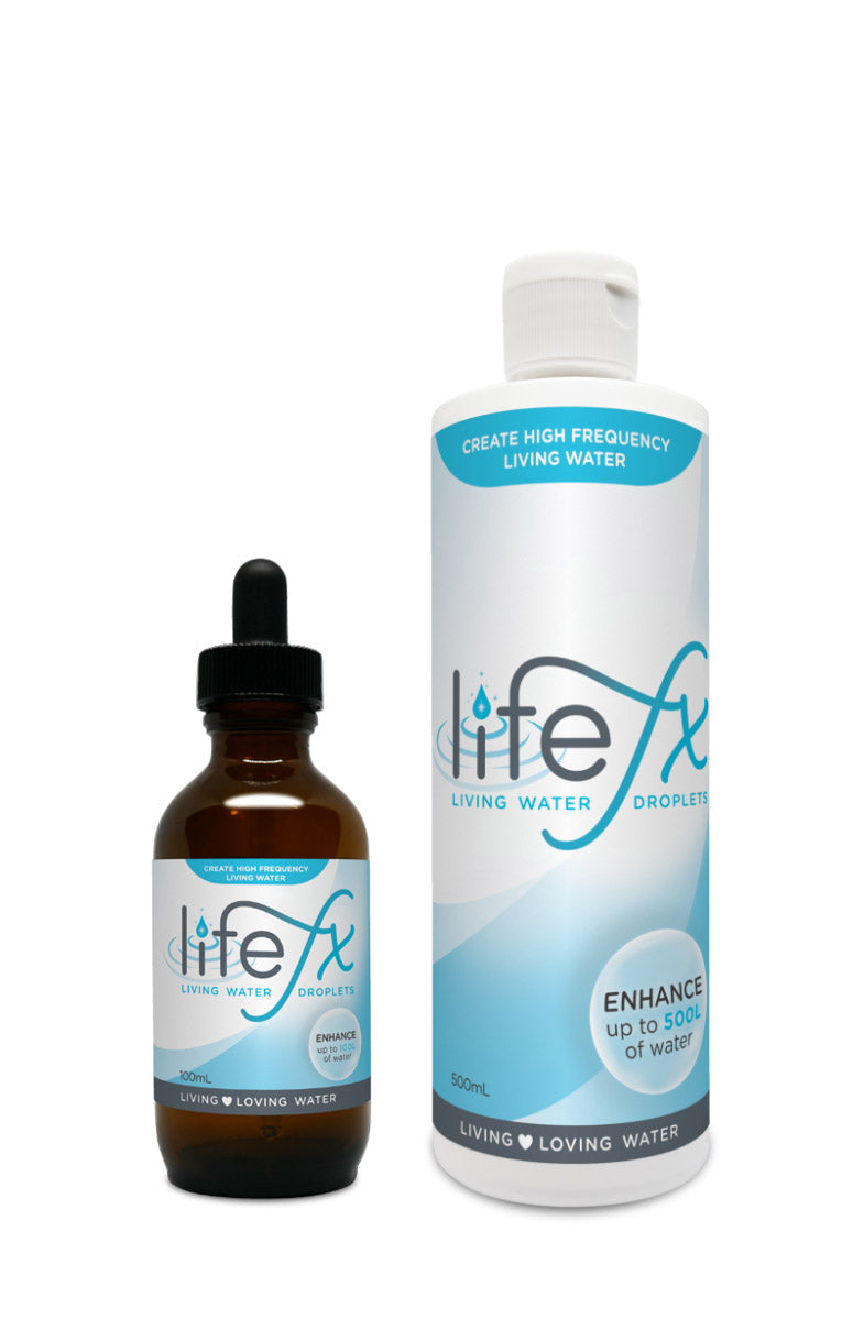 LifeFX Living Water Droplets - PANTRY PACK - 500mL Pantry Size & 100mL Handy Traveller